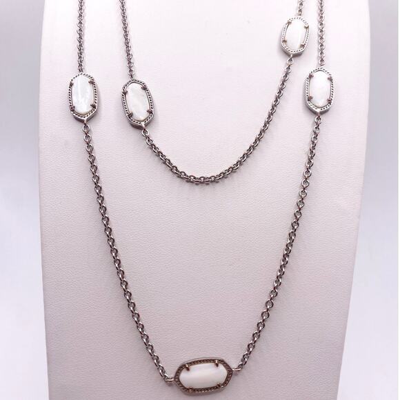 Kendra Scott Mother Of Pearl Extra Large Necklace 36” - Picture 1 of 6